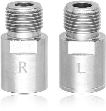 1 Paar Verlängertes Fußpedal mit L- und R-Markierungen, Fahrrad Pedal Extender Chrom Molybdän Stahl 20 mm für Bike, Verlängerung Fahrrad Pedal Spacer 9/16 Zoll