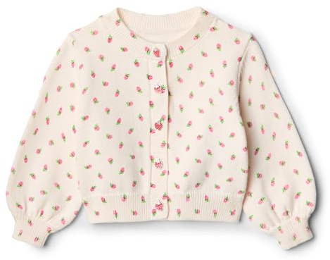Amazon Essentials x Sofia Grainge Felpa Cardigan Leggera Bambine e ragazze, Rosa Brillante Piccole Fragole, 3 anni