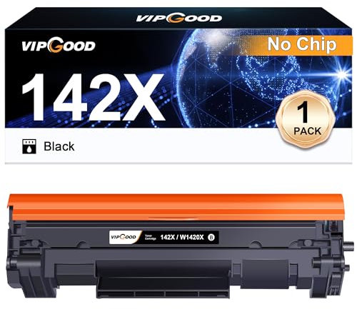 VIPGOOD 142X W1420X 142A Toner kompatibel mit HP 142X W1420X 142A W1420A Tonerkartuschen für Laserjet M140we M140w M110w M110we M139w M139we (ohne Chip, 1 Schwarz)
