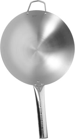 PRETYZOOM Olla Para Cocinar Wok Antiadherente 1 Pieza Sartén De Acero Inoxidable Fácil De Limpiar Para Uso Comercial Doméstico