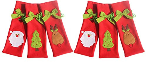 EXCEART 1 Satz Weihnachten Weinflasche Tasche Weihnachts Party Christmas Trees Weihnachten Weinflaschenabdeckungen Flaschentaschen Weihnachtsweinflaschenabdeckung Weinflaschenhülle Rot 6st