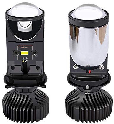 Qusedwey 60W/Pair Lamp H4 LED Mini Projector Lens Automobles Bulb 8000LM Conversion Kit Hi/Lo Beam Headlight RHD LHD Right