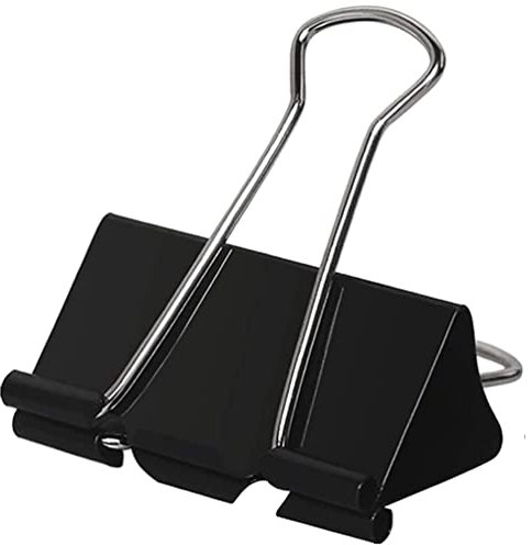 Foldback Klammern 48 Stück Groß 51mm Clips Büroklammern klemmen Vielzweckklammern Super Extra Groß Bulldoggen-Clips, (Schwarz)