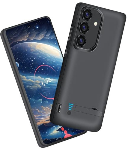 Sitong Battery Case for Samsung Galaxy S25 / S24, 5000mAh Rechargeable Extended Battery Charging Charger Case, Add 100% Extra Juice, Not Compatible with S25+ or S25 Ultra (6.2 Inches) Black