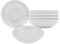 Platos hondos de cerámica fina blanco mate – Juego de 6 platos hondos de cerámica Ø 20 cm – Juego de platos de cerámica para pasta, ensalada, tazón, servicio para 6 personas, apto para lavavajillas