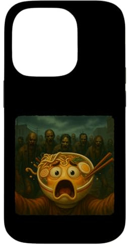Bol Ramen Selfie Zombies Apocalypse Humour Humour Halloween Coque pour iPhone 14 Pro