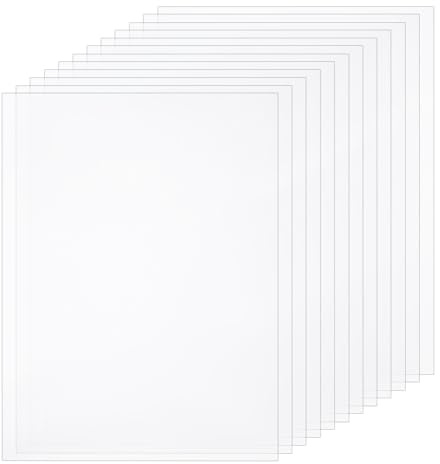 FINGERINSPIRE 12 Stück Durchsichtige PET Folie 40x30cm Transparente Kunststofffolie Für Bastelprojekte 0.5mm Dicke Rechteckige Flexible Kunststofffolie Für Bilderrahmen Schilderherstellung DIY Kunst
