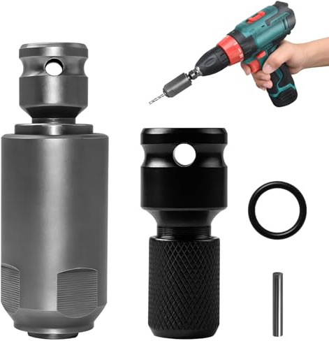 ZHIYUQL® 2 STK SDS Adapter für Schlagschrauber, 1/2 Zoll Auf Schlagräuber | Schlagschrauber SDS Adapter Schlagmaschine, 1/2 Auf 1/4 Zoll Stecknuss Zubehör Wandelt Sich in SDS Plus Zur Verwendung