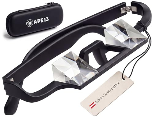 APE13 Climbing Belay Glasses – Kletterbrille zum Sichern mit Prismengläsern – leicht & stabil – für Brillenträger geeignet – inkl. Hardcase, Strap, Karabiner & Reinigungstuch
