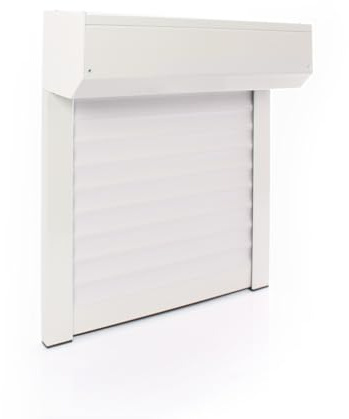 Tapparella elettrica cablata regolabile, lama in PVC, altezza 155 cm x larghezza 120 cm, colore bianco, montaggio semplice, per finestra