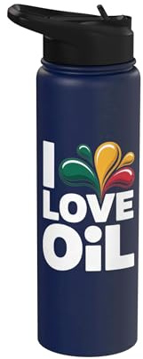 Ich liebe Oil Enthusiast Passion Tribute Stainless Steel Insulated Water Bottle