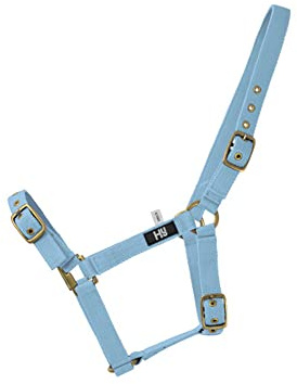Hy Holly Fully Adjustable Headcollar(Baby Blue, Cob)