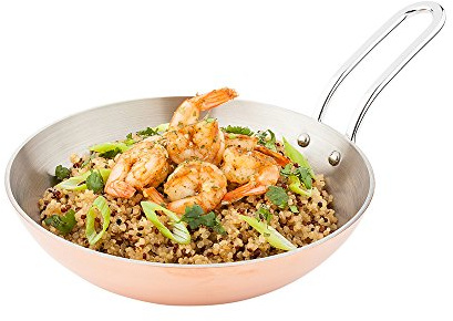 Mini Skillet, Small Stainless Steel Skillet, Egg Pan - Copper Plated - 6.5 - Non Stick - 1ct Box - Restaurantware