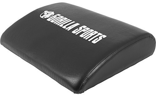 GORILLA SPORTS® Bauchmatte - 38 x 27,5 x 7 cm, Kunstleder, Schwarz - Sit Up Core, Sit-Up-Pad, Abmat, Ab Matte, Ab Crunch, Bauchmuskel-Matte, Abdominal Trainer, Ab Übung, Stützkissen