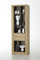 Beauty.Scouts Kombivitrine 'Chris I' Standvitrine Sammlervitrine Glasvitrine Aufbewahrung Schrank Vitrine Wohnzimmerschrank 70x208x38cm Eiche Totilas massiv geölt