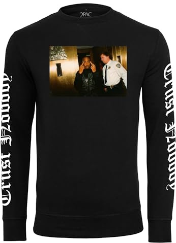 MERCHCODE Herren Mt721-tupac Trust Nobody Crewneck Sweatshirt (1er Pack)