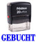 Printtoo GEBUCHT Selbstfarber Stempel Buro stationar Bedrucktes Stamp - Blau