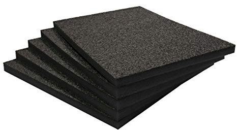 Shadow Foam Easy Peel (600mm x 420mm) | espuma personalizable para organizar cajas de herramientas (Paquete de cinco (Profundidad de 30mm), Negro completo)