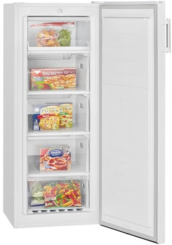 Bomann® großer Gefrierschrank freistehend | 165 Liter Nutzinhalt für Lebensmittel | 5 Schubladen | Freezer Eisschrank Froster | wechselbarer Türanschlag inkl. Eiswürfelschale | GS 7317.1 weiß