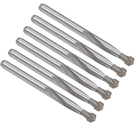 sourcing map Cemented Carbide Twist Drill Bits 6.5mm Metal Drill Cutter for Stainless Steel Copper Aluminum Zinc Alloy Iron 6 Pcs