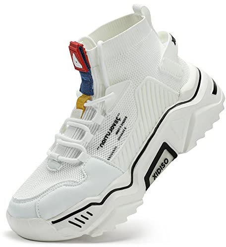 SANNAX Herren Sportschuhe Atmungsaktive Turnschuhe Leicht Wanderschuhe High Top Sneakers Outdoor Fitnessschuhe Lässige Designerschuh