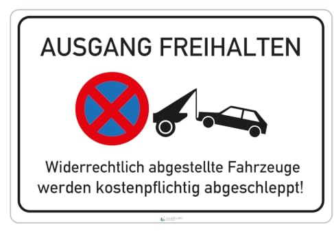 Ausgang Freihalten - Schild - 4 mm Alu Verbundplatte (60 x 40 cm)