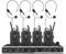D Debra D-440 UHF 4-Channel Wireless Lavalier & Headset Microphone System with 4 Bodypack Mics, Perfect for Karaoke, Parties, Weddings, Churches, DJ, Stage & Outdoor Events, 300 Ft Range