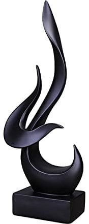 Moderne Deko Skulptur Kunst Schwarze Flamme Deko Statue, Wohnzimmer Schlafzimmer Dekoration Skulpturen Und Figuren
