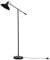 MiniSun | Retro Matt Black/Chrome Adjustable Stem Retro Shade Floor Lamp | Home Décor, Bedside & Desk Lamp