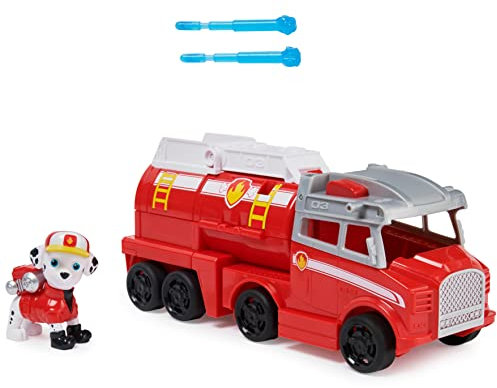 PAW PATROL, Big Truck Pups Marshall Transforming Toy Truck with Collectible Action Figure, Kids Toys for Ages 3 and up