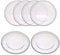 WedDecor 6pcs Silver Beaded Glass Charger Plate – Perfect for Home, Weddings, Parties & Dining Event Decoration