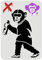 FINGERINSPIRE Banksy Graffiti Schablone 29.7x21cm Wiederverwendbare Banksy Schimpansen Schablone DIY Handwerk Banksy Dekoration Schablone Affen Graffiti Schablone für Malerei auf Wand Holz Möbel Stoff