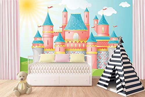 Vlies Fototapete ROSA BURG 375 x 250 cm (inkl. Kleister) - Vlies Tapete, Wandtapete, Wandbilder - Tapete für Wohnzimmer Schlafzimmer, Büro, Küche - Montagefertig