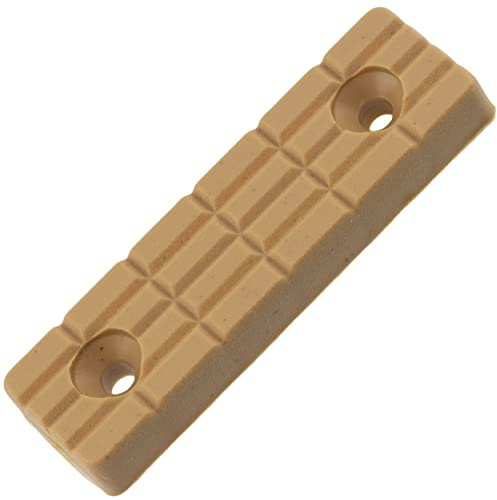 AERZETIX - C65809 - Lot de 50 Patins/Pieds de Meuble 56x16x7 mm en Plastique à Visser rectangulaires - Couleur hêtre - Table Armoire Commode Placard lit cale Accessoire Protection sols Hauteur