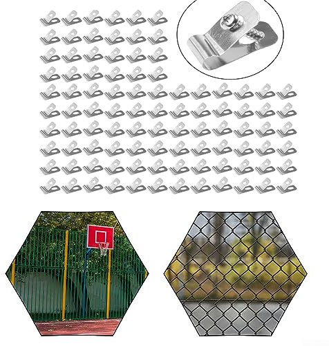 Zaun-Drahtzaun-Clips, landwirtschaftliche Zaun-Befestigungsclips, Edelstahl-Schraubdrahtklemmen mit Schrauben für geschweißten Draht an Holz, Metall oder Vinylzaun (100/200 Stück)