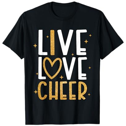 Live Love Cheer Girl Cheerleading Cheerleader Frauen Mädchen T-Shirt