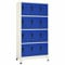 NITCA Stahlschrank Abschließbar Schließfachschrank mit 12 Fächern Metall Spind Schrank Grau und Blau Metallschrank Spind Schließfächer Kleiderschrank Stahl Schließfach 90x45x180 cm