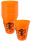 Tradineur - Pack de 12 vasos de Halloween - Diseño Esqueleto - Fabricado en Plástico -Ideal para fiestas de Halloween - Ø 8 x 10 cm