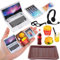 Miniatur Wichtel Zubehör, Miniatur Puppenhaus Zubehör 1/12 Miniatur Laptop Handy Mini Brille Hamburger Cola Pommes Getränke Tablett Miniatur Lebensmittel Puppenzubehör Miniatur Deko Möbel 10 Stück