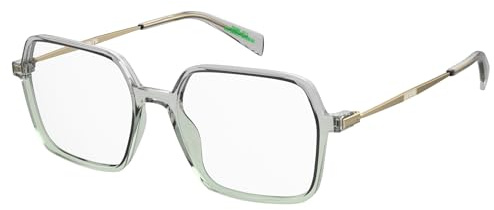 LEVI'S Brille mit Sehstärke für Unisex optional mit Sonnenbrillentönung oder Blaulichtfilter, Quadratisch, gefertigt aus Nylon, Modell: 108084 (inklusive Brillenetui)