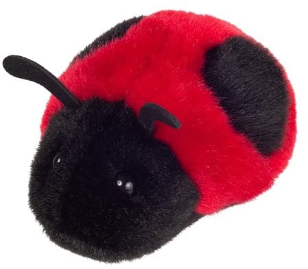 Teddy Hermann 92662 Marienkäfer 11 cm, Kuscheltier, Plüschtier mit recycelter Füllung