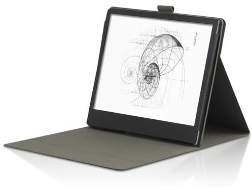 Schutzhülle für BOOX Note Air/Note Air 2/Note Air 2 Plus 26,6 cm (10,3 Zoll), PU-Leder, Folio-Hülle mit klappbarem Ständer, für Boox Tablet Note Air 3, mit automatischer Sleep/Wake-Funktion, Schwarz,