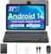 COLORROOM Android 14 Tablet 11 inch Tablet, 12GB RAM+128GB ROM, Octa-Core Tablet with Keyboard, Mouse, GPS, 8000mAh, 800x1280 FHD Display, 5MP+8MP Dual Camera, 2.4/5GHz WiFi, BT5.0 (Gray)