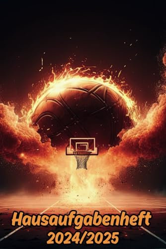 Hausaufgabenheft 2024/2025 Basketball: Schülerkalender und Wochenplaner Mit Raum Für Notizen Mit Stundenplänen und Datum August 2024 - Juli 2025 , DIN A5 , Ideal für Mädchen, Jungen und Teenager