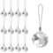 Hasaller 12palline decorative per albero di Natale con cristalli a forma di C decor per finestre in vetro per Fengshui feste di Natale matrimoni decor per la casa Decor Natalizie per Appendere(B)