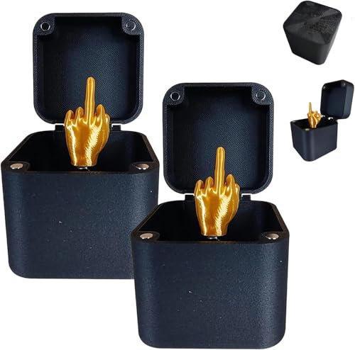 Mittelfinger in Einer Box, Überraschungsgeschenkbox mit Mittelfinger, Parodie-Handstreich-Pop-up-Geschenk mit Box für, Weihnachtsneuheit, lustiges Streichgeschenk (2pcs)