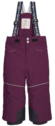 first instinct by killtec Niños Pantalones de esquí/Pantalones funcionales con Tirantes y protección contra la Nieve FISW 48 MNS SKI PNTS, Pflaume, 122/128, 43392-000