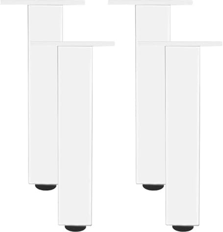 SZLXJMFL Pieds de Table 20cm, Lot de 4 Réglable Pattes de Meuble Blanc Aluminum Alloy | Finition en Anodisé Hauteur: 6-60cm Pieds de Canapé-20cm/7.9
