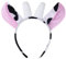 XAGMODSHN Serre-tête moderne avec oreilles de vache et corne - Accessoire de cheveux confortable en tissu pour enfants, adolescents et fans