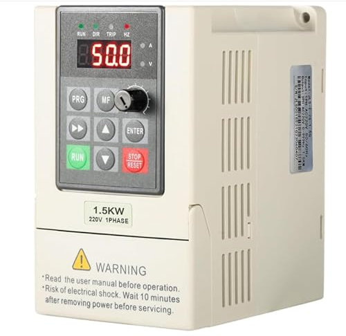 Convertidor Frecuencia, 1,5 KW 220V Controlador Velocidad VFD Entrada Monofásica Salida Trifásica Frecuencia Controlador Velocidad Motor CNC En Máquinas Herramienta CNC Molinos Bolas Trituradoras